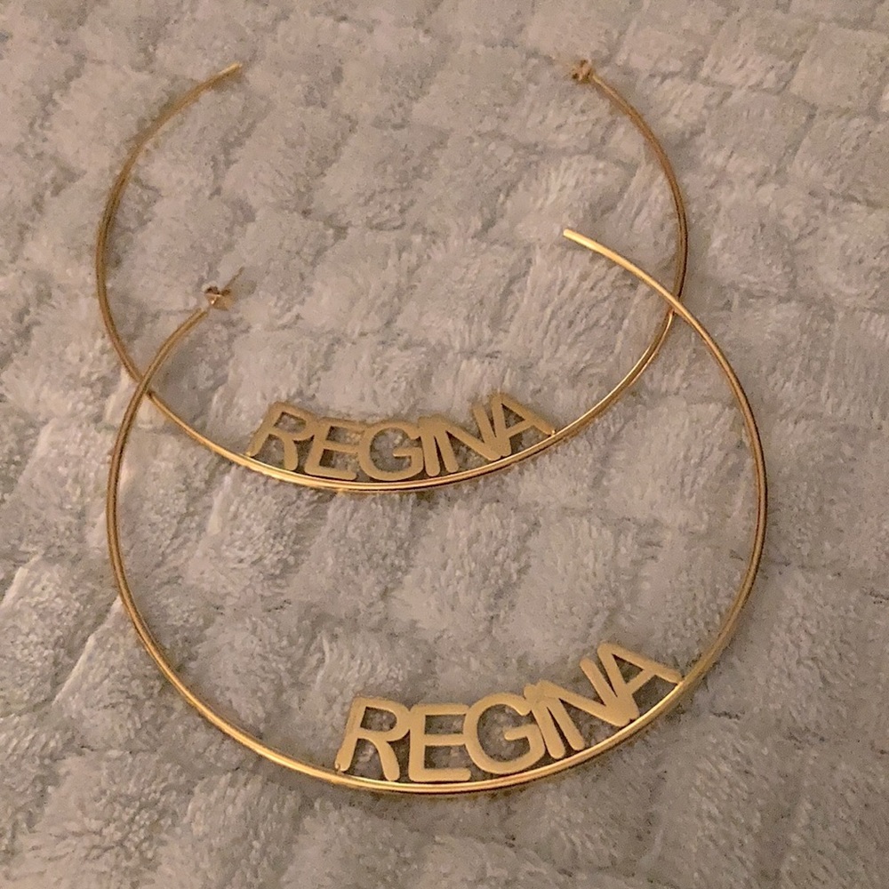 Regina Name Earrings